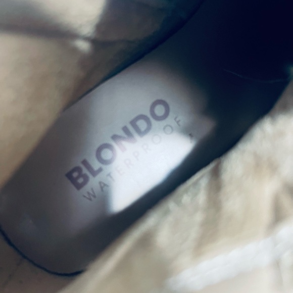 Blondo Stacy ankle waterproof suede boots with buckle lugged sole taupe size 8 - Picture 5 of 6